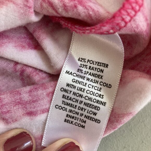 Kim Rogers Tie Dye Maxi Skirt Pink Boho Striped Knit Long Pull On Coasta… - Picture 5 of 6